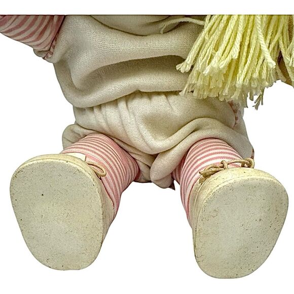 Vintage 1985 Cabbage Patch Kids Doll Adeline Lana Blonde Hair Blue Eyes w/Diaper - Picture 4 of 10